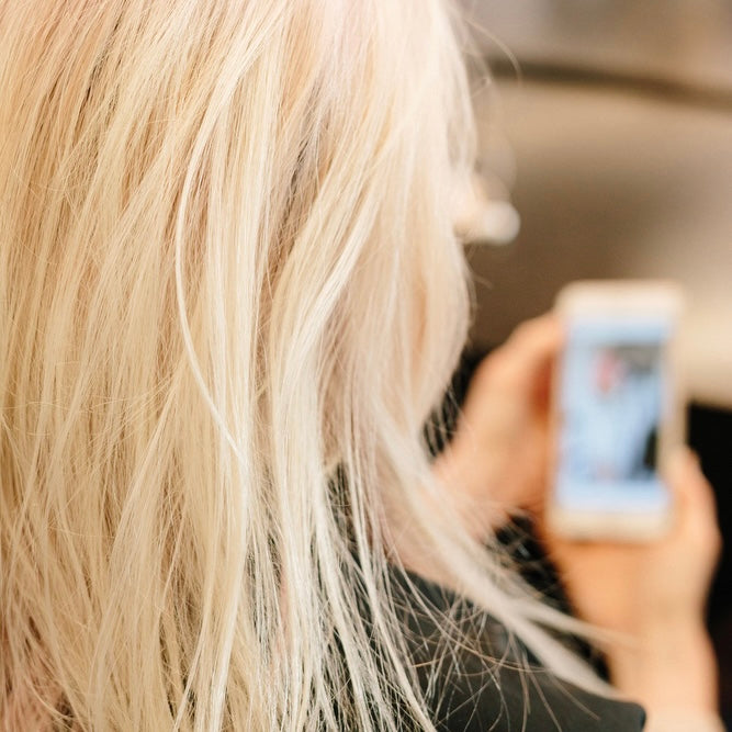 blonde hair in salon