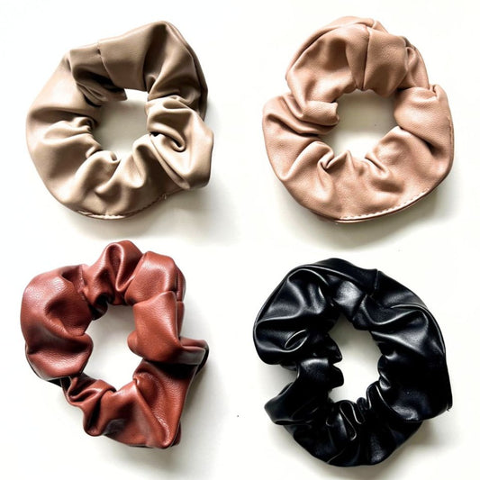 Vegan Leather Hair Scrunchie